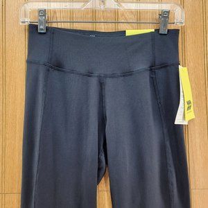 All in Motion Simplicity Leggings Womens S Small LONG Black Mid-Rise NWT